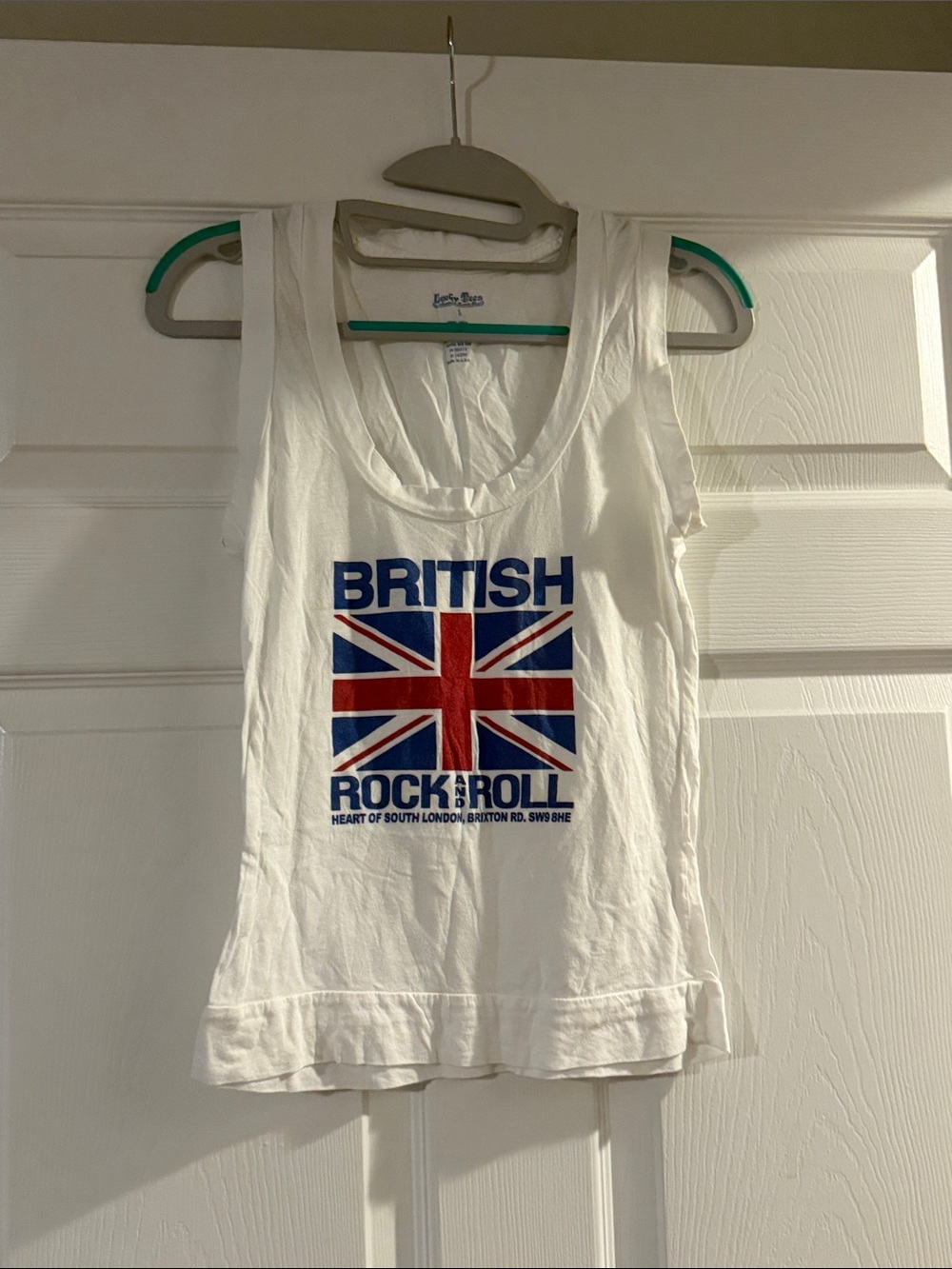 British Rock & Roll Graphic Tank Top - White